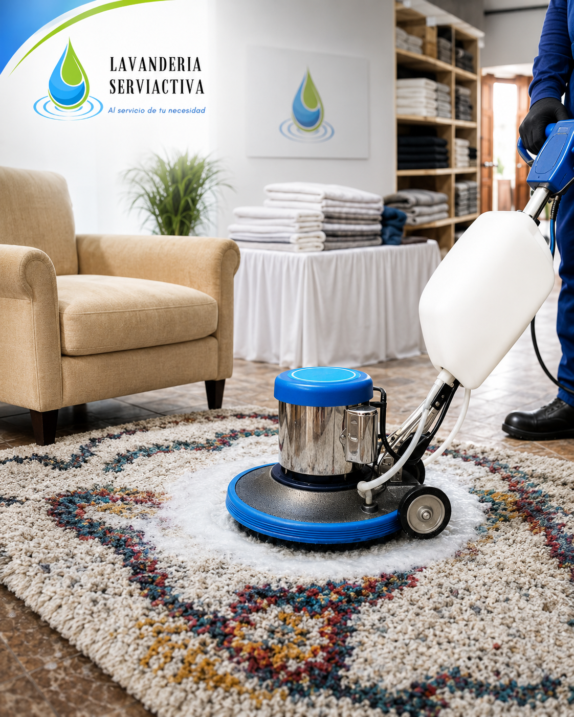 Limpieza profesional de alfombras y tapices, imagen ilustrativa